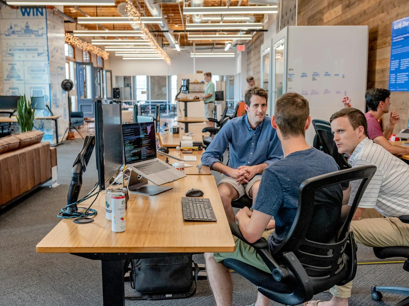 Office with a team at work